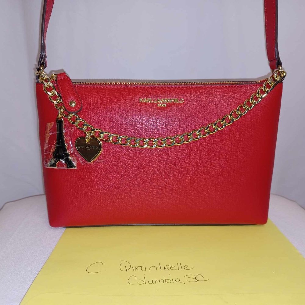 Karl Lagerfeld Red Crossbody Bag